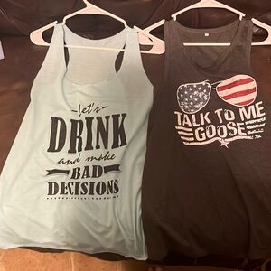 2 large cotton tank tops